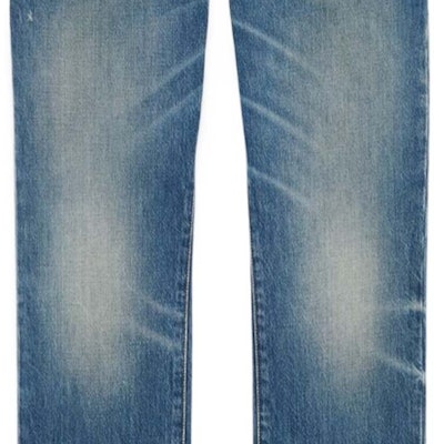 SAINT LAURENT SS24 男士低腰鈕扣淺藍牛仔褲 597052YV970-5017 Shop SAINT LAURENT SS24 男士低腰鈕扣淺藍牛仔褲 597052YV970-5017