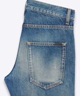 SAINT LAURENT SS24 男士低腰鈕扣淺藍牛仔褲 597052YV970-5017 Details for SAINT LAURENT SS24 男士低腰鈕扣淺藍牛仔褲 597052YV970-5017