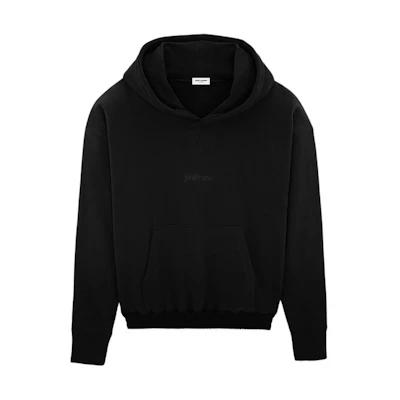 Saint Laurent SS24 Solid Color Oversized Hoodie - Black 773358Y36SW1000