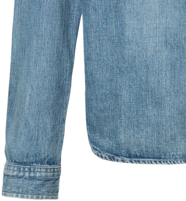 SAINT LAURENT 男款SS25刺繡Logo長袖襯衫-陽光藍 823437Y14MJ4248 Shop SAINT LAURENT 男款SS25刺繡Logo長袖襯衫-陽光藍 823437Y14MJ4248