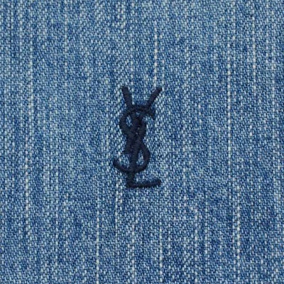 SAINT LAURENT 男款SS25刺繡Logo長袖襯衫-陽光藍 823437Y14MJ4248 Cheap SAINT LAURENT 男款SS25刺繡Logo長袖襯衫-陽光藍 823437Y14MJ4248