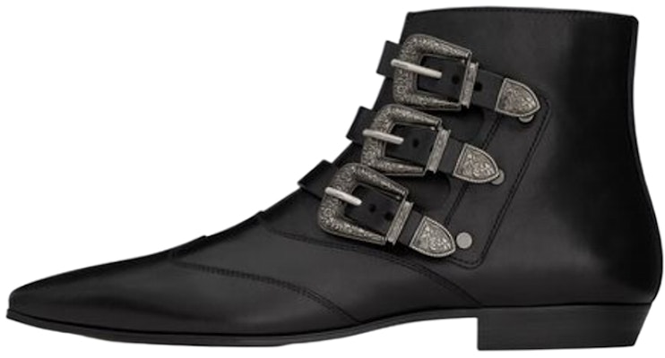 Saint Laurent Stan 'Black Leather Boot' 68724428N001000 Buy Saint Laurent Stan 'Black Leather Boot' 68724428N001000