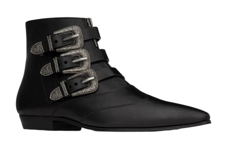 Order Saint Laurent Stivali ''Black Leather Boot'' in Pelle Nera 68724428N001000