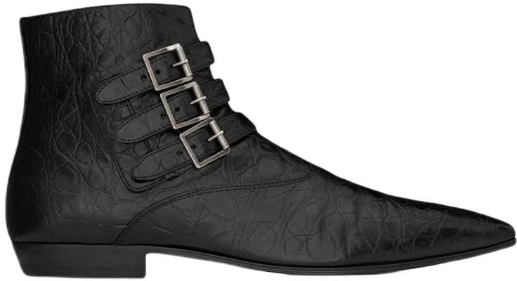 Saint Laurent Stan Boot 'Kulit Buaya Tekstur Hitam' 68726125S001000 Order Saint Laurent Stan Boot 'Kulit Buaya Tekstur Hitam' 68726125S001000