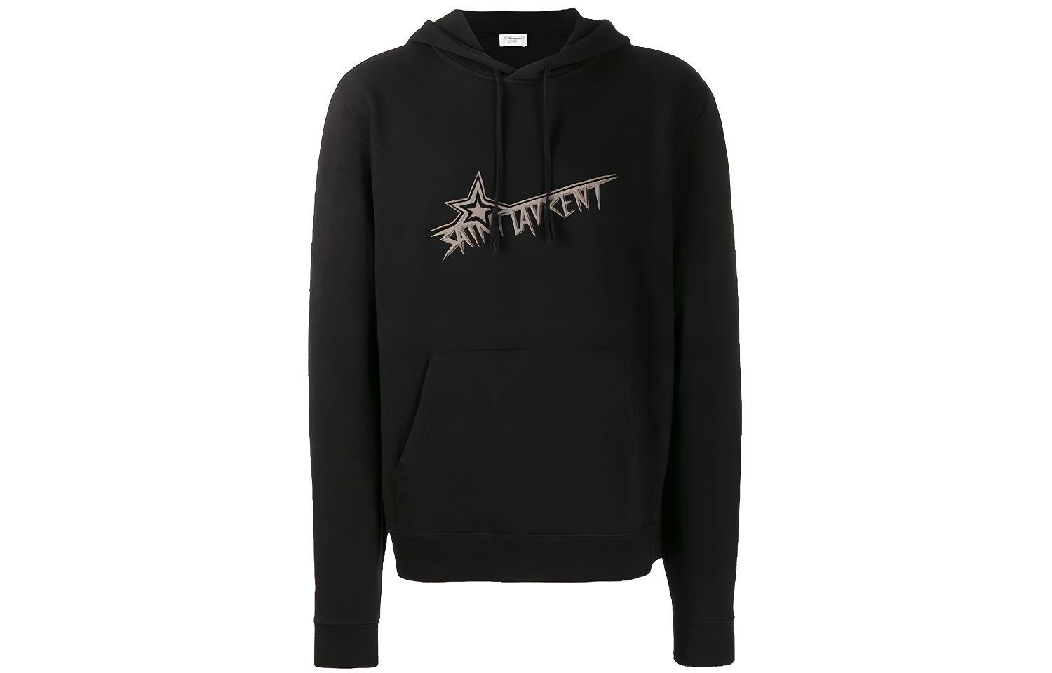 Saint Laurent Star Logo Hoodie Black 575525YBJN21095