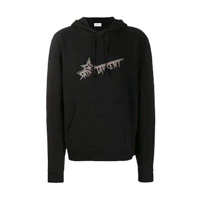 Saint Laurent Star Logo Hoodie Black 575525YBJN21095