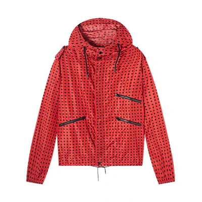 Saint Laurent Star Print Full-Zip Hoodie Jacket with Drawstring 504710Y790U6041