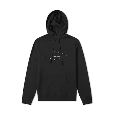 Saint Laurent Star Print Pullover Hoodie Black 577092YBJH21081