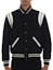 Shop Saint Laurent Striped Casual Single-Breasted Baseball Jacket - Unisex Black 354718Y180W1070