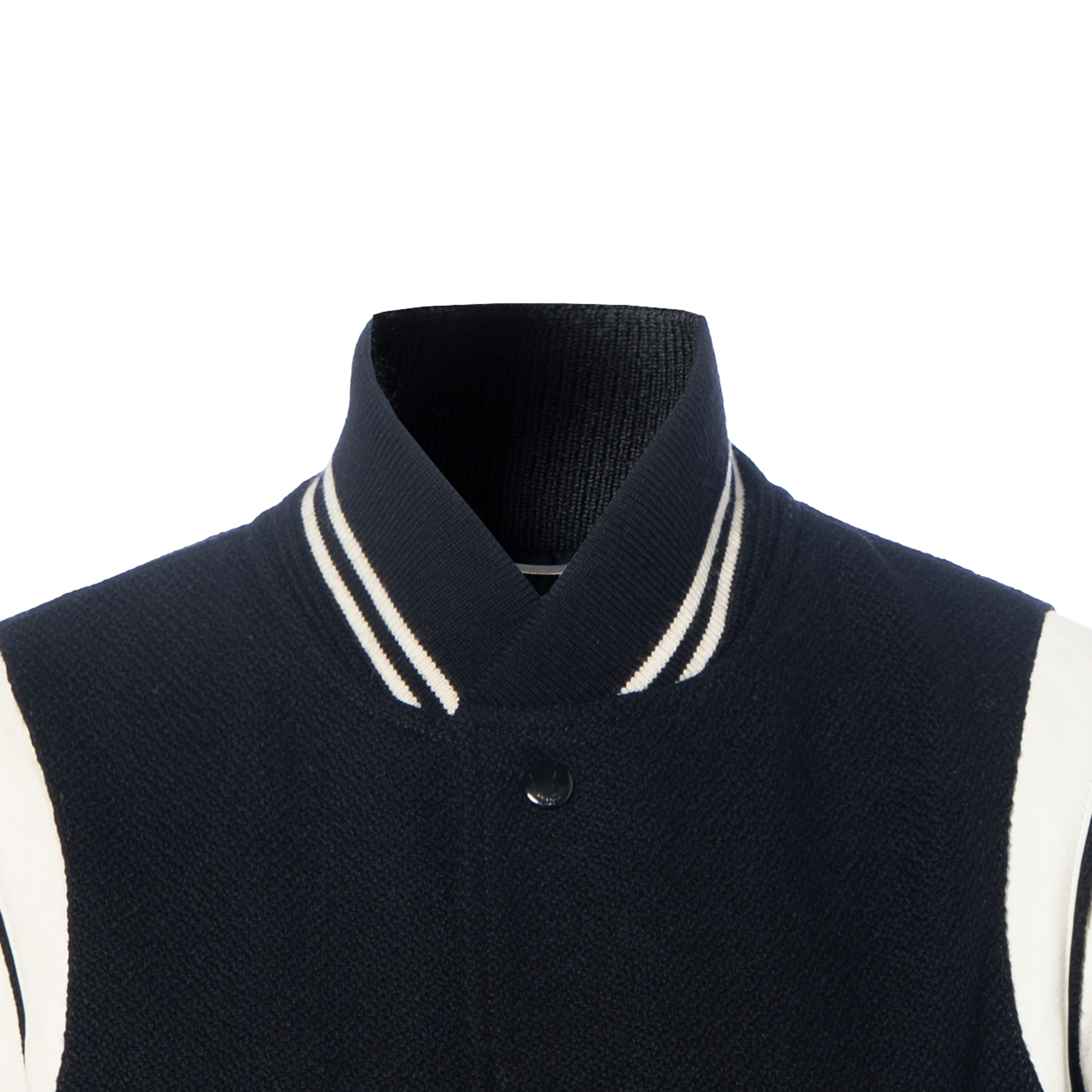 Sizing Saint Laurent 條紋單排扣棒球外套 黑色 休閒男女款 354718Y180W1070