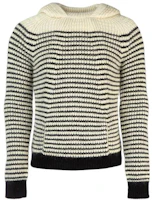 Saint Laurent Striped Hoodie Black Long-Sleeve Sweatshirt 584942YAFT29744 Saint Laurent Striped Hoodie Black Long-Sleeve Sweatshirt 584942YAFT29744