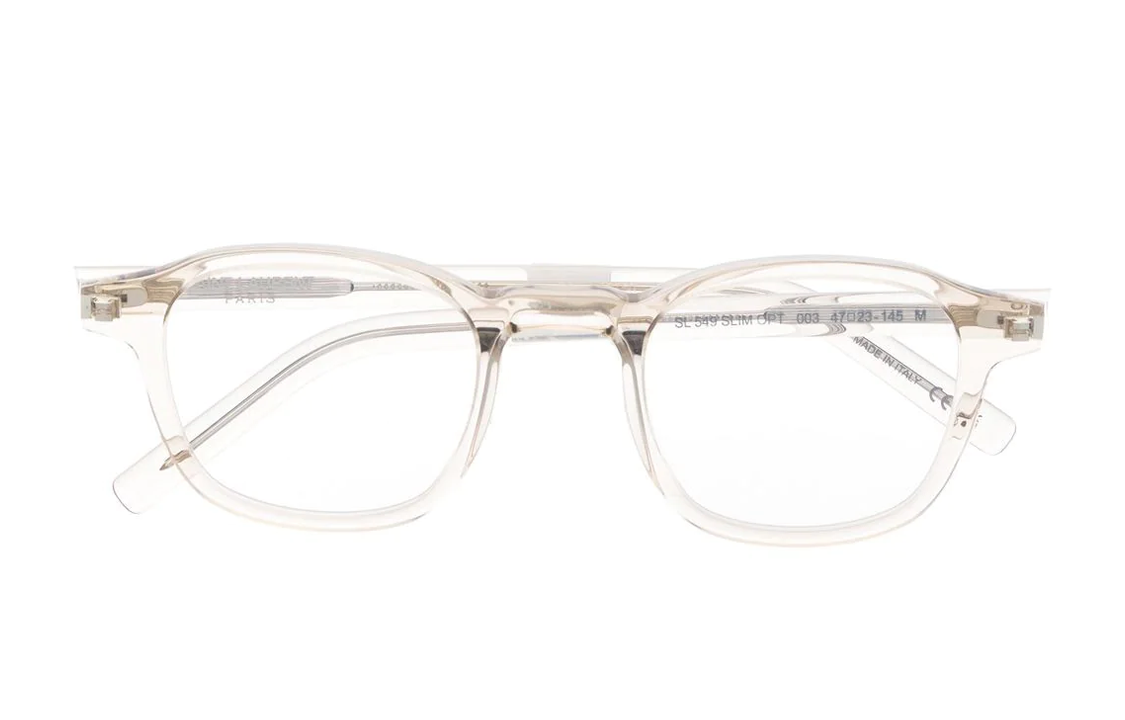 Saint Laurent Stylish Square Optical Glasses for Men in Light Beige. SL549SLIMOPT003 圖 3
