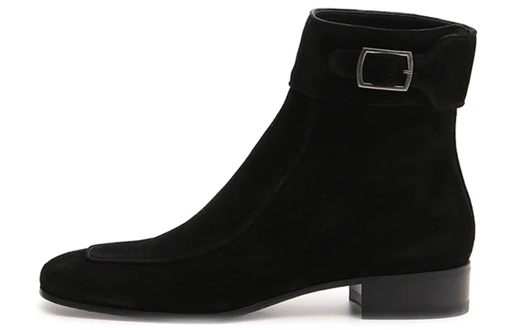 Saint Laurent Suede Calfskin Zip 'Black'