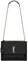 Saint Laurent Sunset Chain Bag Large Noir Saint Laurent Sunset Chain Bag Large Noir
