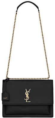 Saint Laurent Sunset Chain Bag Large Noir Buy Saint Laurent Sunset Chain Bag Large Noir