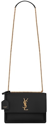 Saint Laurent Sunset Chain Bag Medium Noir Buy Saint Laurent Sunset Chain Bag Medium Noir