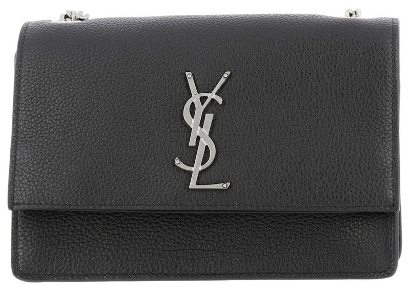 Saint Laurent Sunset Chain Shoulder Bag Black