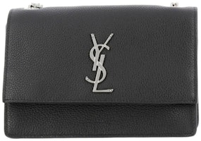 Saint Laurent Sunset Chain Shoulder Bag Black Saint Laurent Sunset Chain Shoulder Bag Black