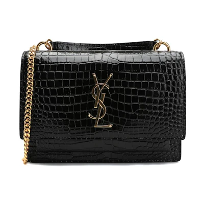 Saint Laurent Sunset Chain Wallet Black
