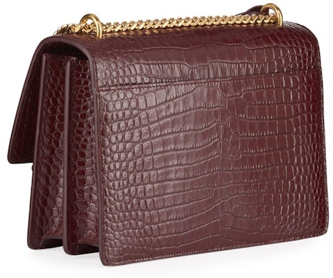 Saint Laurent Sunset Crocodile Embossed Medium Red Order Saint Laurent Sunset Crocodile Embossed Medium Red