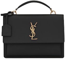 Saint Laurent Sunset Top Handle in Smooth Leather Black Saint Laurent Sunset Top Handle in Smooth Leather Black