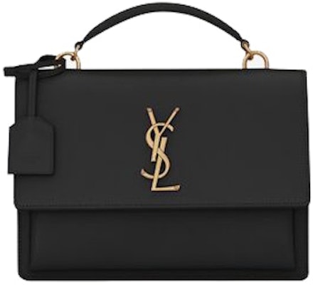 Saint Laurent Sunset Top Handle in Smooth Leather Black Buy Saint Laurent Sunset Top Handle in Smooth Leather Black