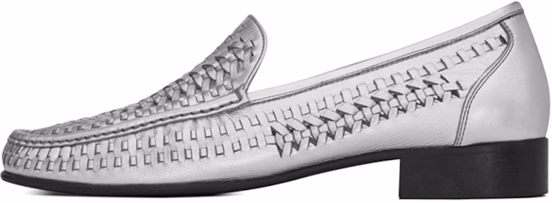 Mocasín Saint Laurent Swann 'Plateado Metálico Tejido' 6490282O7008105 Buy Mocasín Saint Laurent Swann 'Plateado Metálico Tejido' 6490282O7008105