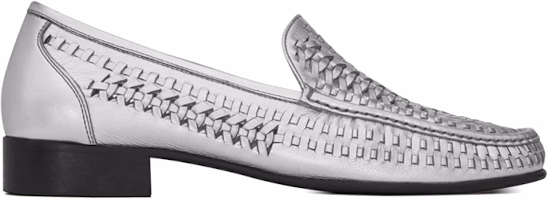 Mocasín Saint Laurent Swann 'Plateado Metálico Tejido' 6490282O7008105 Order Mocasín Saint Laurent Swann 'Plateado Metálico Tejido' 6490282O7008105
