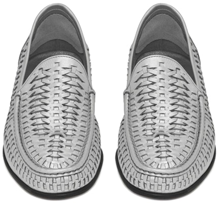 Mocasín Saint Laurent Swann 'Plateado Metálico Tejido' 6490282O7008105 Shop Mocasín Saint Laurent Swann 'Plateado Metálico Tejido' 6490282O7008105
