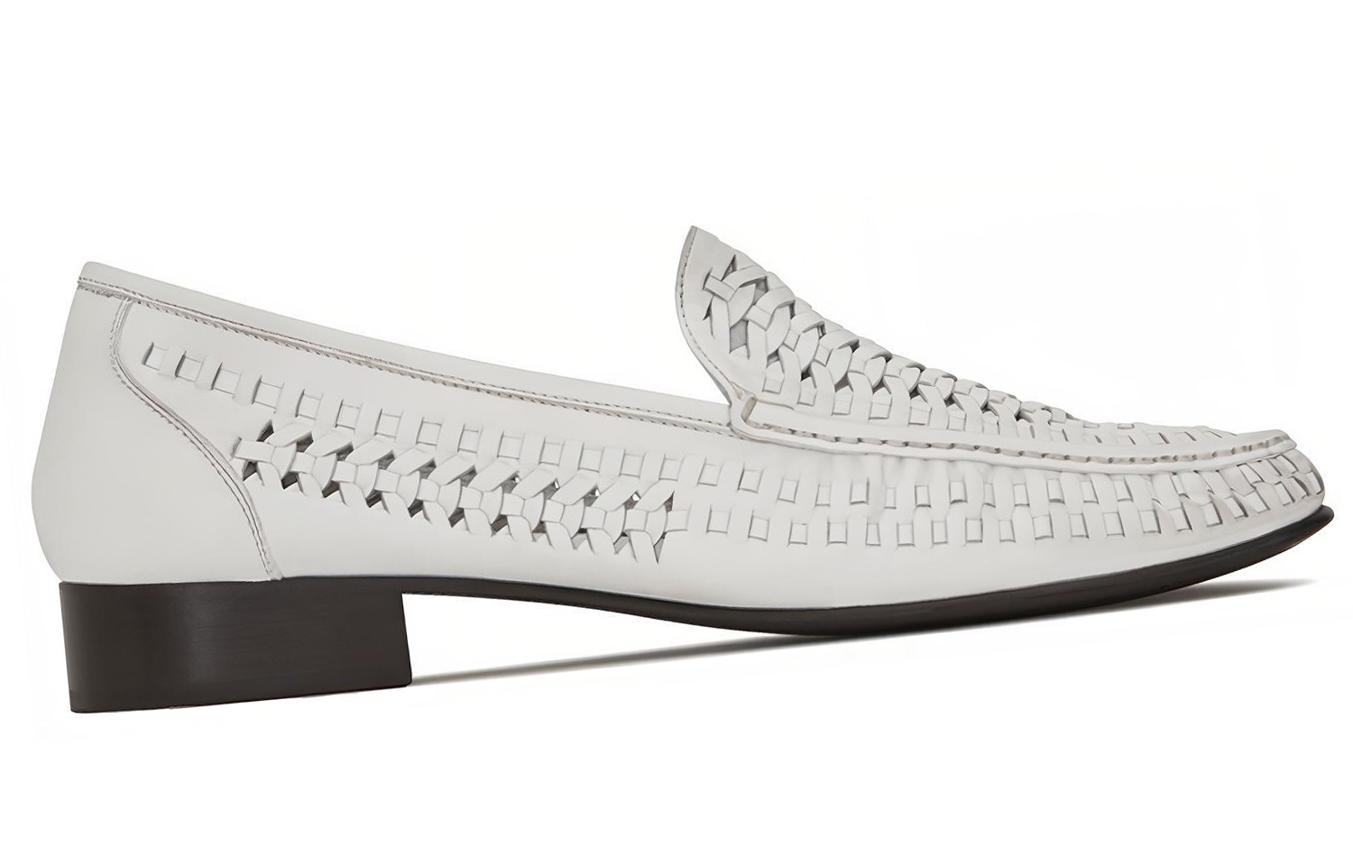 Order Saint Laurent Mocassini Swann ''Intrecciato Bianco Latte'' 6490282O2009100