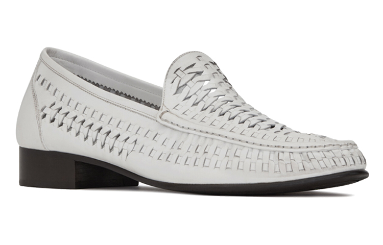 Lookbook Saint Laurent Mocassini Swann ''Intrecciato Bianco Latte'' 6490282O2009100