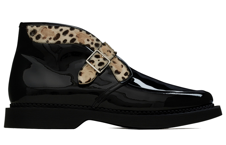 Order 생 로랑 테디 버클 미드탑 부츠 (페이턴트 블랙) 6675991TV801079