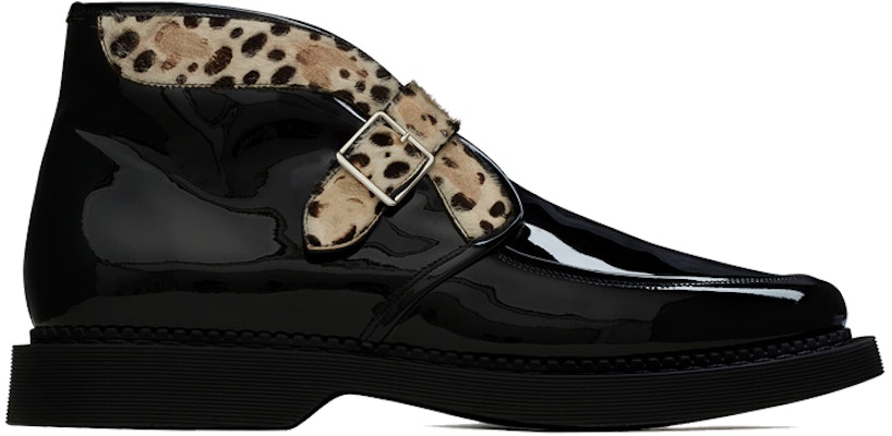Saint Laurent Teddy Buckle Mid-Top Boots 'Patent Black' 6675991TV801079 Order Saint Laurent Teddy Buckle Mid-Top Boots 'Patent Black' 6675991TV801079