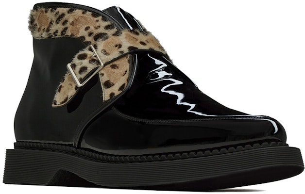 Saint Laurent Teddy Buckle Mid-Top Boots 'Patent Black' 6675991TV801079 Lookbook Saint Laurent Teddy Buckle Mid-Top Boots 'Patent Black' 6675991TV801079
