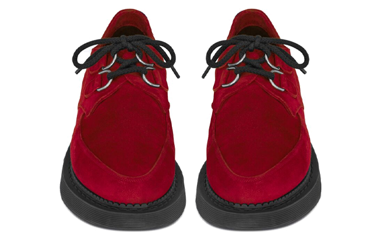 Shop Saint Laurent Teddy Derby Loafer 'Pomegranate Red' 6688912W5006538