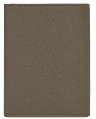 Saint Laurent Tiny Cassandre Credit Card Wallet in Grained Leather Dark Khaki Order Saint Laurent Tiny Cassandre Credit Card Wallet in Grained Leather Dark Khaki