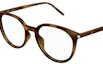 Shop SAINT LAURENT 玳瑁醋酸不規則光學眼鏡 男女適用 SL681F