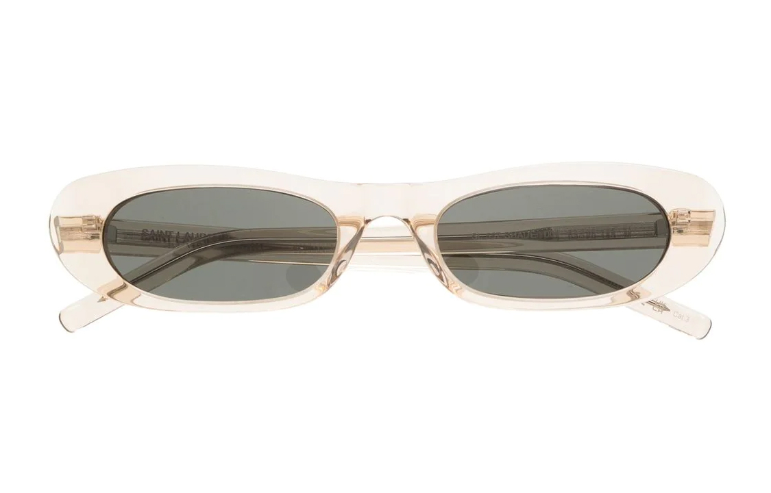 SAINT LAURENT Trendy Oval Sunglasses Men Clear Orange Comfortable Stylish Accessory SL557SHADE04NUDE-NUDE-GREY 圖 3