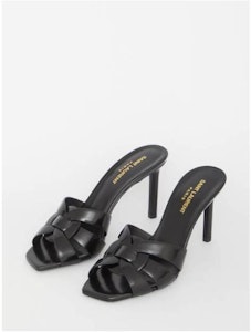 Saint Laurent Tribute Leather Mules 'Hitam Glacé' 669431AAAZY1000 Buy Saint Laurent Tribute Leather Mules 'Hitam Glacé' 669431AAAZY1000