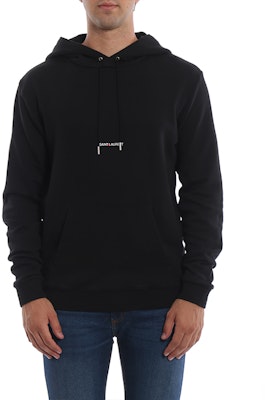 SAINT LAURENT Unisex Black Fleece Hoodie 464581YB2PG1000 Shop SAINT LAURENT Unisex Black Fleece Hoodie 464581YB2PG1000