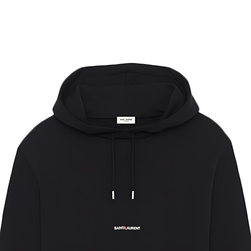 Details for SAINT LAURENT Unisex Black Fleece Hoodie 464581YB2PG1000