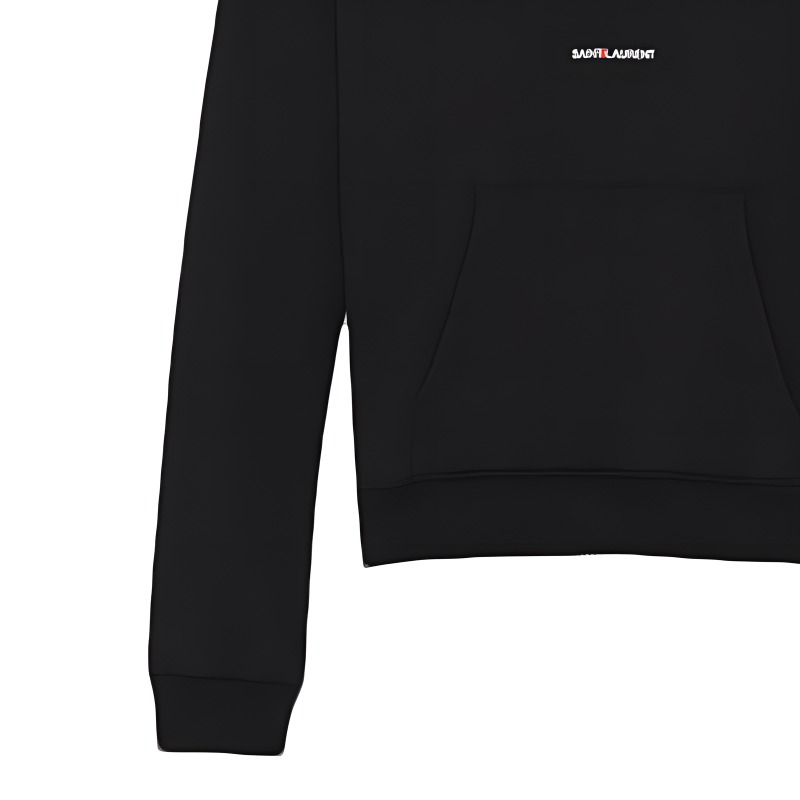 Sizing SAINT LAURENT Unisex Black Fleece Hoodie 464581YB2PG1000