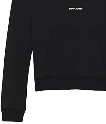 SAINT LAURENT Unisex Black Fleece Hoodie 464581YB2PG1000 Sizing SAINT LAURENT Unisex Black Fleece Hoodie 464581YB2PG1000