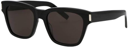 Saint Laurent Unisex Black Irregular Acetate Sunglasses with Logo Detail. SL560001 Saint Laurent Unisex Black Irregular Acetate Sunglasses with Logo Detail. SL560001