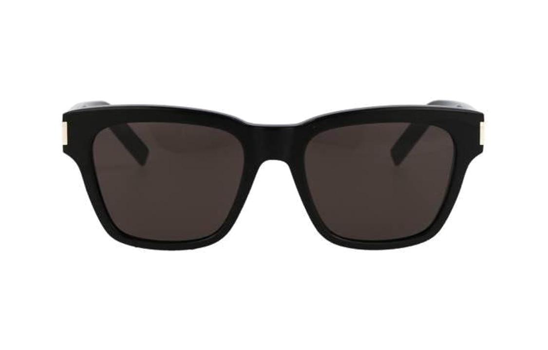 Lookbook Saint Laurent Kacamata Hitam Unisex Acetate Tak Beraturan dengan Detail Logo. SL560001