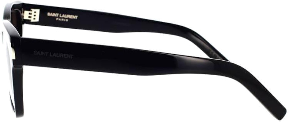 Saint Laurent Kacamata Hitam Unisex Acetate Tak Beraturan dengan Detail Logo. SL560001 Shop Saint Laurent Kacamata Hitam Unisex Acetate Tak Beraturan dengan Detail Logo. SL560001