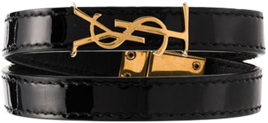 SAINT LAURENT 情侣黑色漆皮手链 AHG0J1000 Order SAINT LAURENT 情侣黑色漆皮手链 AHG0J1000