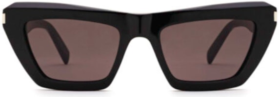 Saint Laurent Unisex Black Sunglasses with Logo Detail and Irregular Frame Design. SL467-001 Saint Laurent Unisex Black Sunglasses with Logo Detail and Irregular Frame Design. SL467-001