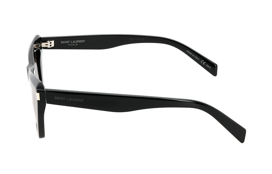 Details for Saint Laurent Unisex Black Sunglasses with Logo Detail and Irregular Frame Design. SL467-001