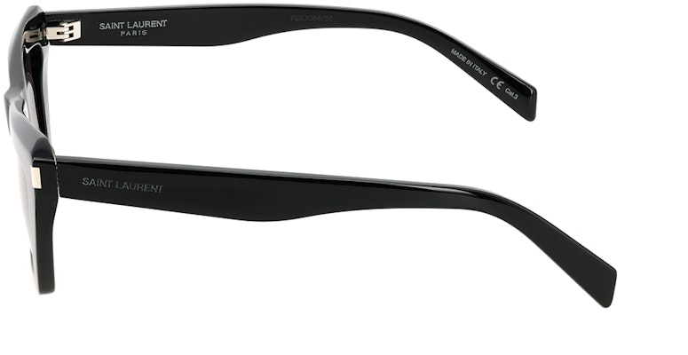 Saint Laurent Unisex Black Sunglasses with Logo Detail and Irregular Frame Design. SL467-001 Details for Saint Laurent Unisex Black Sunglasses with Logo Detail and Irregular Frame Design. SL467-001